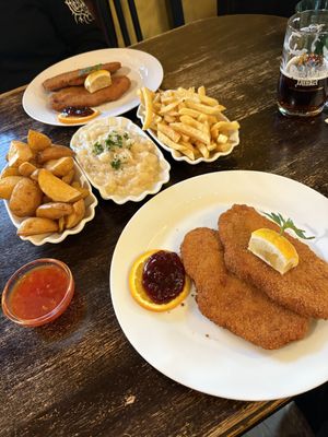 Wiener Schnitzel  at Mariahilferbräu in Vienna