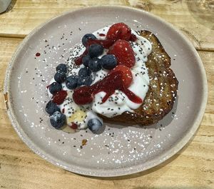 Banana bread and coconut yoghurt   at Host in Birkenhead