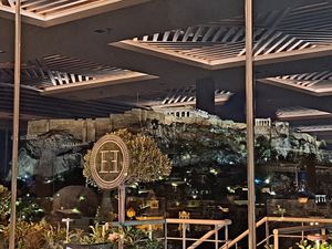 The view from inside at Roof Garden in Athens