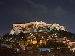 The view from outside at Roof Garden in Athens