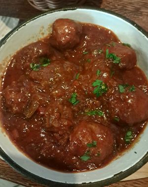 Albóndigas veganas. Riquísimas. at Bar Parada in Tenerife