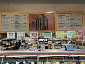 Check out the menu.  A vegan item!  Oh, somebody didn’t appreciate his photo taken...  at New Earth Market in Yuba City