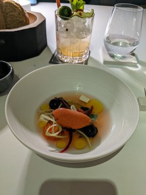 Santorinian salad at Petra in Santorini