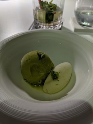 Vegan sorbets at Petra in Santorini