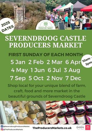 Always a few vegan options, such as samosas, cake, drinks, etc. at the market. at Severndroog Castle Tea Room in South East London