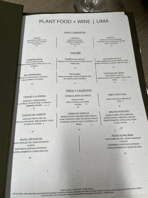 Food  at Plant Food + Wine in Lima