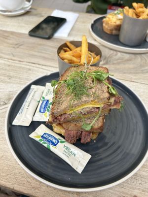 Reuben with fries    at Medicine in Wolverhampton