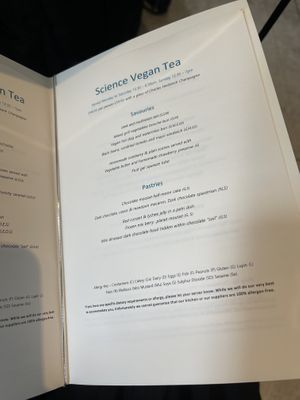 Vegan Science Afternoon Tea  at The Drawing Rooms in South West London