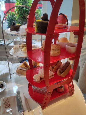 Kids version vegan high tea in a rocket at The Drawing Rooms in South West London
