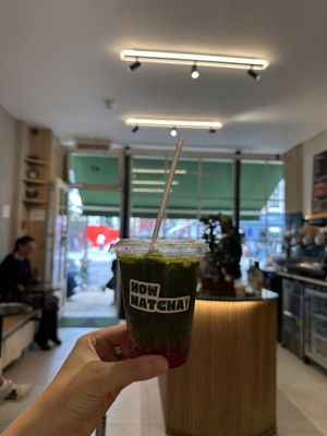 Blood orange matcha and the space   at How Matcha! in London