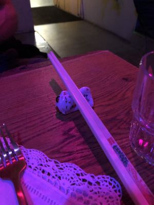 Cutest Chopstick Holders  at Ostara Bar in Oslo