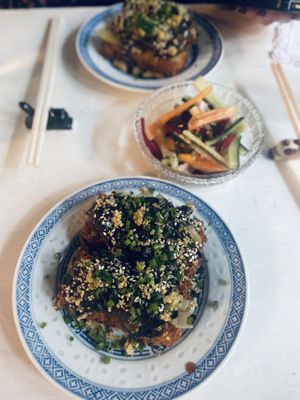 Miso glazed aubergine  at Ostara Bar in Oslo