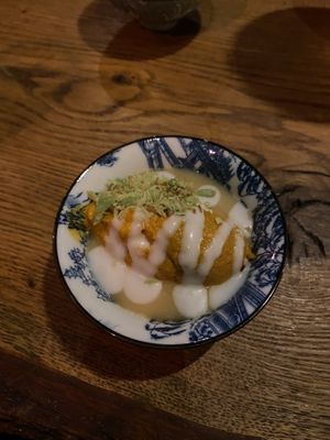 Sweet potato sorbet  at Ostara Bar in Oslo