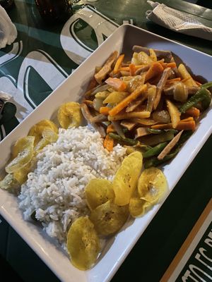 Vegetables with rice  at Bar Pollo Cervecero in Ometepe