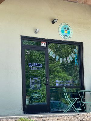 Outside of the store.  at Bluebird Bubble Tea in Asheville