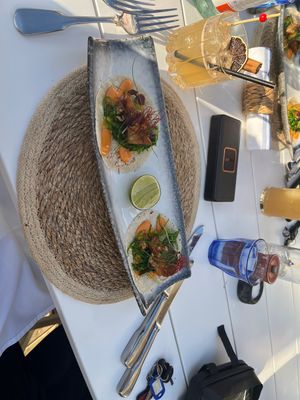 Vegan jack fruit tacos, absolutely delightful !   at The Hut in Freshwater