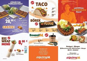 Unsere Speisekarte 2  at Cigköftem - Ulmer Straße in Stuttgart