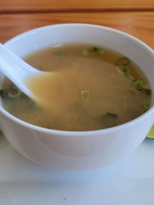 Miso soup at Bhumi in Tijuana