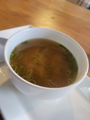 Miso soup at Bhumi in Tijuana
