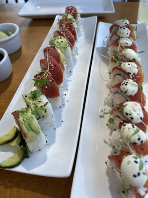 Sashimi roll y totuna roll  at Bhumi in Tijuana