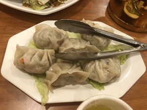 18 steam dumpling   at Lucky Vege House Inc in Brooklyn