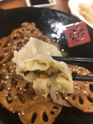 18 steam dumpling   at Lucky Vege House Inc in Brooklyn