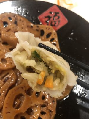 18 steamed dumpling   at Lucky Vege House Inc in Brooklyn