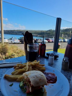 Good view with lunch at 12 Rocks Beach Bar Cafe in Port Campbell