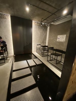 Walkway to more seating   at Savage Garden - Maybe closed in Seoul