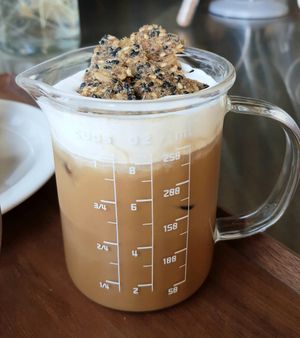 Sesame cream oat latte at Savage Garden - Maybe closed in Seoul