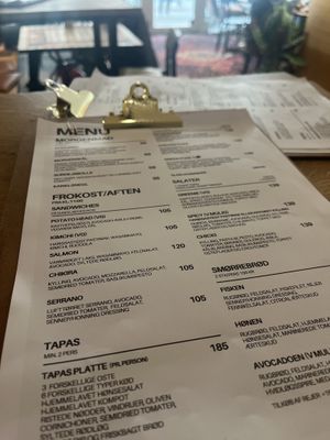 Menü  at Cafe Sprød in Soenderborg