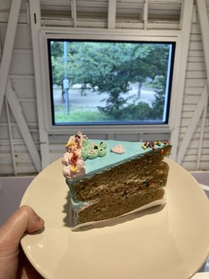 Sprinkle cake— tastes like American birthday cake   at Trick or Treat Vegan Sweets (formerly Canelita Sweets) in Osaka