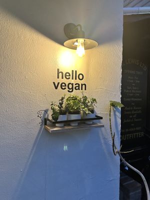 Sign out front. I said “hey”   at Trick or Treat Vegan Sweets (formerly Canelita Sweets) in Osaka