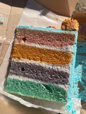 Vanilla rainbow cake 🌈   at Trick or Treat Vegan Sweets (formerly Canelita Sweets) in Osaka