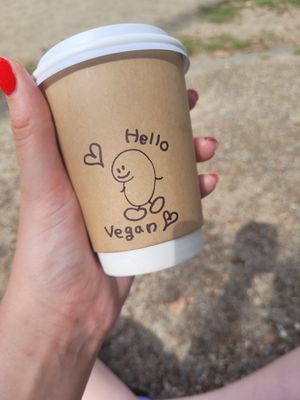 Vegan iced coffee at Trick or Treat Vegan Sweets (formerly Canelita Sweets) in Osaka