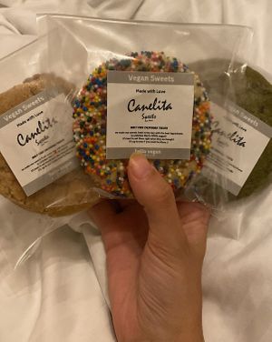 Cookies vegan prêts à emporter, différents parfums. at Trick or Treat Vegan Sweets (formerly Canelita Sweets) in Osaka