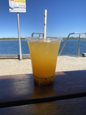 Passionfruit drink…beautifully refreshing!  at Holy Taco in Caloundra