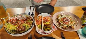 Nachos, Caloundra tacos, Golden tacos at Holy Taco in Caloundra