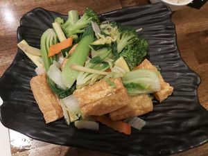 Veg stir fry with tofu at OPLANTE Vegan Sushi & Wok  in Montreal