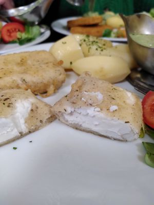 Fried vegan feta at Dauth-Schneider in Frankfurt