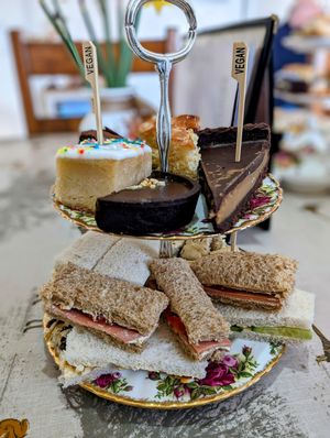 Vegan afternoon tea at Fox In The Stables in Halstead