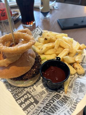 Beetroot burger (wasn’t on the menu when I was here for lunch)   at The Seaforth in Ullapool