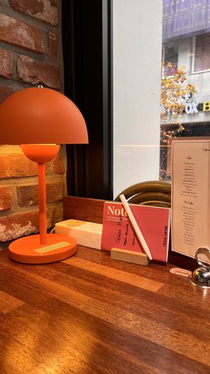 You can leave notes at the guest book   at Caffeinated in Busan