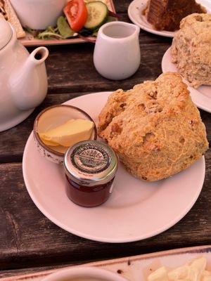 Date and walnut scone  at Swanbourne Lodge Tearoom in Arundel