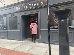 Outside of restaurant   at Not Ya Mama's Vegan Cafe in Salem