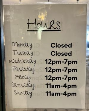 Hours  at Not Ya Mama's Vegan Cafe in Salem
