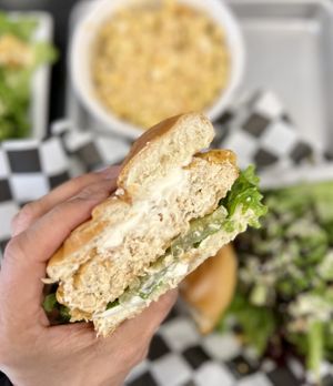 Crispy Chick'n Sandwich  at Not Ya Mama's Vegan Cafe in Salem