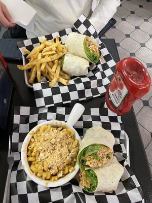 Two chicken wraps  at Not Ya Mama's Vegan Cafe in Salem