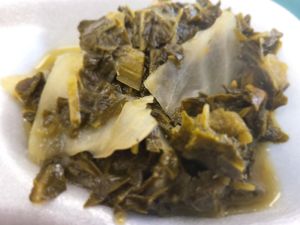 Collard Green and Cabbage at The Soulful Vegan in Akron