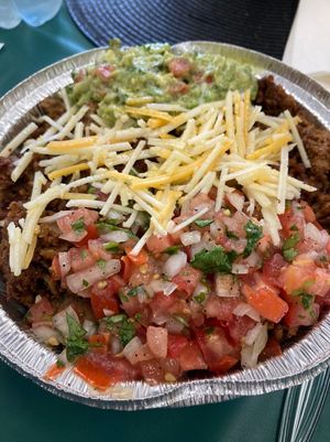 Big Beefless Burrito Bowl at The Soulful Vegan in Akron
